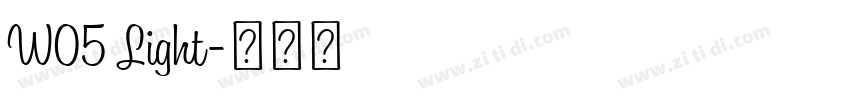 W05 Light字体转换